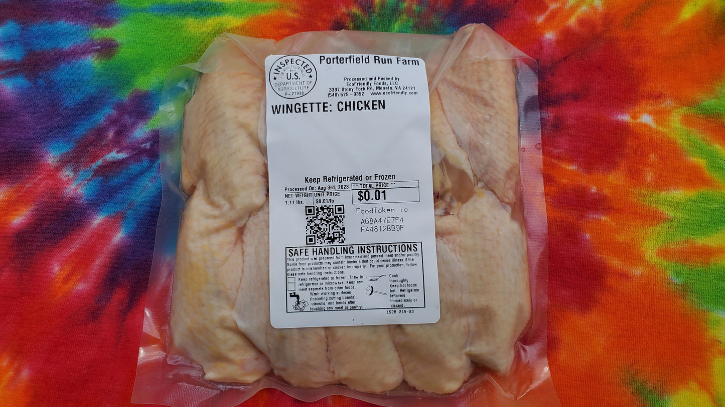Chicken Wingettes - Pasture Raised Cornish Cross